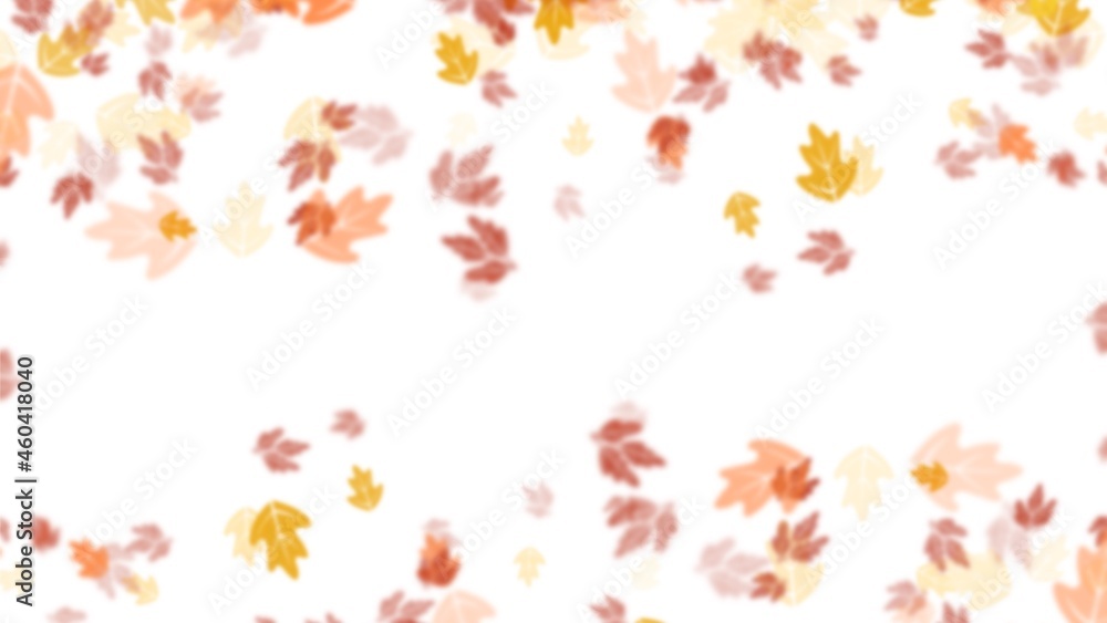 Autumn frame background with leaf   in autumn holiday isolated on white background , wallpaper illustration 