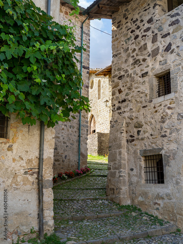 Fototapeta Naklejka Na Ścianę i Meble -  Camerata Cornello, Italy. Italian medieval ancient village. Place were it was invented the postal service and the taxi. Here first stamp ever issued. Views of the streets of the village