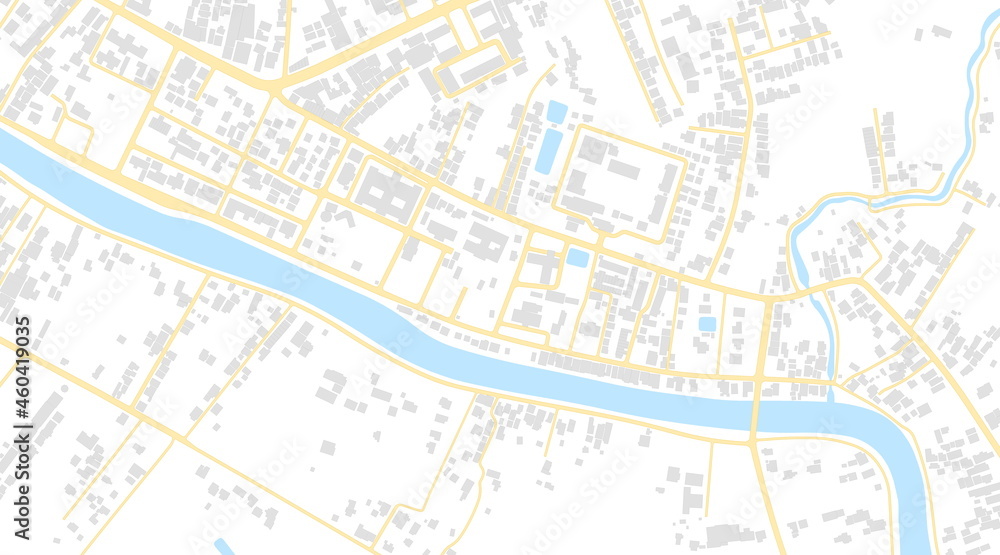 Fototapeta premium road building river map