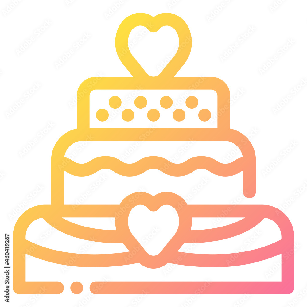 Wedding Cake Icon Illustration Wedding Cake Icon Illustration