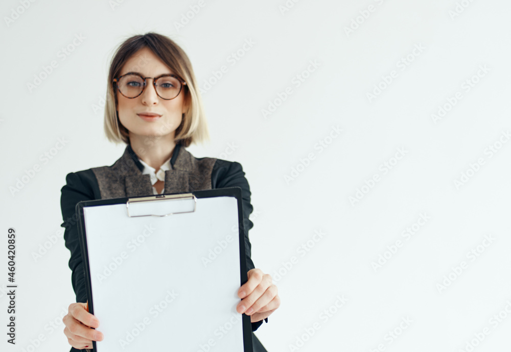 woman psychologist with glasses paperwork professional woman psychologist with glasses paperwork professional