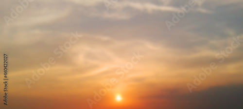 sky at sunset blurry background for website banner © thekopmylife