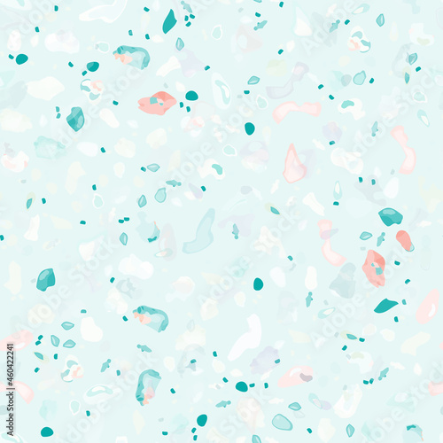 Terrazzo Texture Vector. Flooring Seamless Pattern