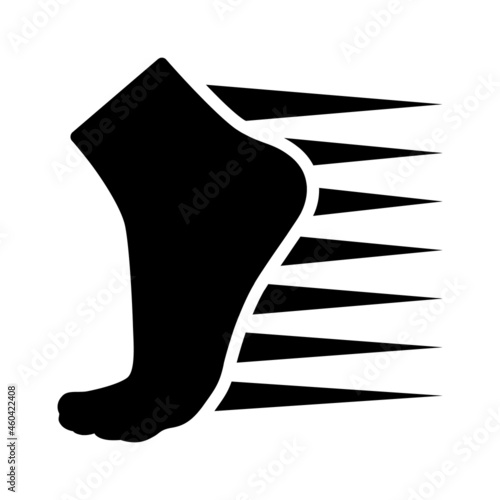 Food speed or running speed flat vector icon for games and apps