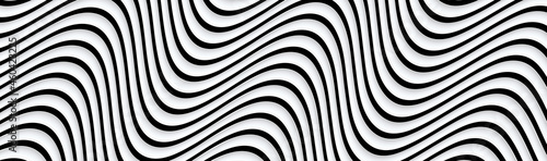 Black and white wavy backgr...