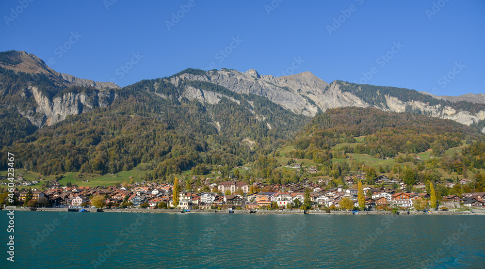Autumn landscape around Lake Brienz