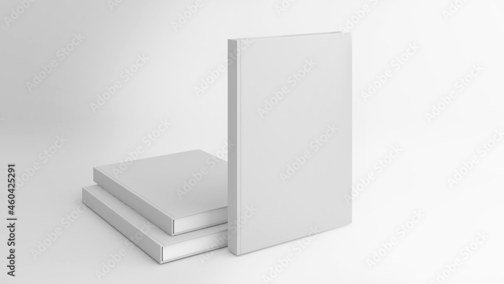 Blank cover book isolated on white background.book cover template,mock up,3d rendering Blank cover book isolated on white background.book cover template,mock up,3d rendering