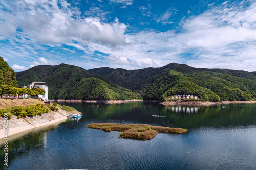 lake and mountains-Soyang lake, chunchun, Gangwondo, Korea