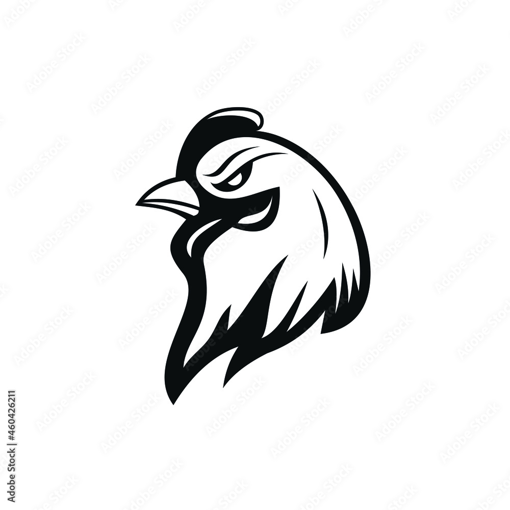 head rooster art vector head rooster art vector