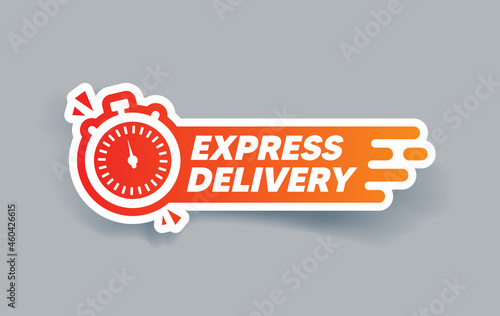Express delivery label. Timer sticker