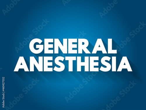 General anesthesia text quote, medical concept background