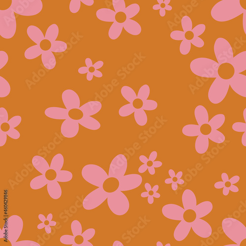 Retro 60s - 70s style with a rainbow hippie sun in a simple linear style. Naive boho style by hand, festival of colors and music, signs of peace and free love