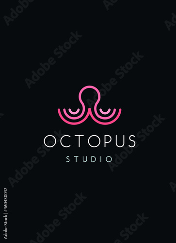 Octopus logo on a dark background