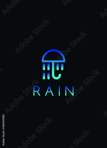 Rain logo on a dark background