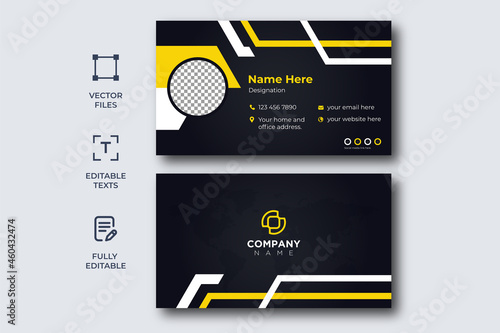 Elegant Corporate Minimal business card design template personal Business Corporate Visiting card design with photo or image