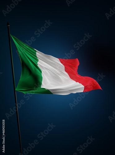 Abstract Italy Flag 3D Render (3D Artwork)