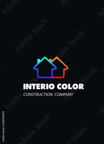 Construction company logo on a dark background