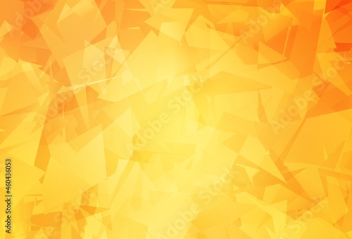 Light Yellow vector template with chaotic poly shapes.