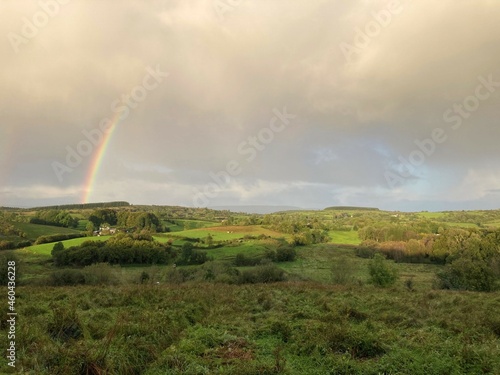 Rainbow over countryside landscape  Co. Roscommon  Ireland