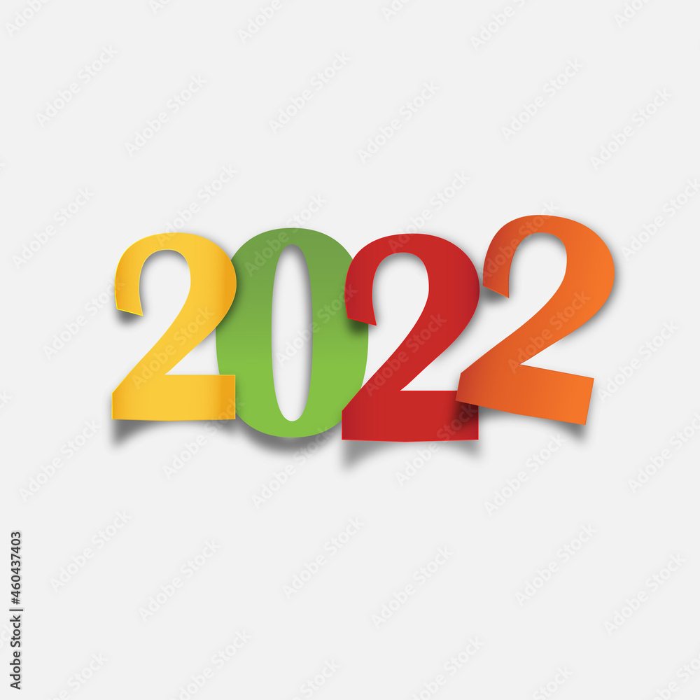 Happy New Year 2022 winter holiday greeting card design template. End of 2021 and beginning of 2022. The concept of the beginning of the New Year. The Happy New Year 2022 winter holiday greeting card design template. End of 2021 and beginning of 2022. The concept of the beginning of the New Year. The