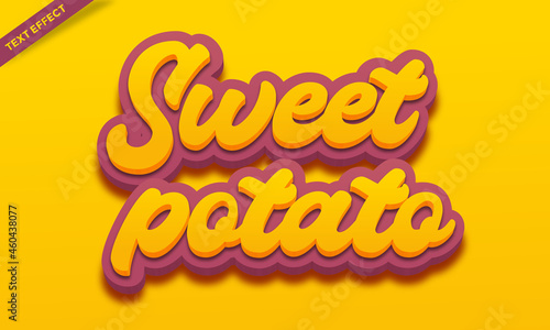 sweet potato text effect design