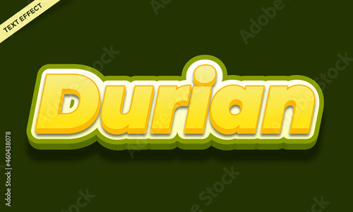 durian text effect design template