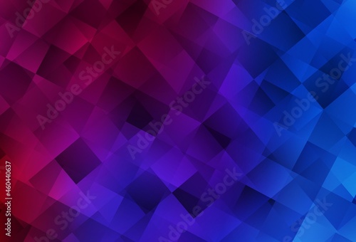 Dark Blue, Red vector pattern in square style.