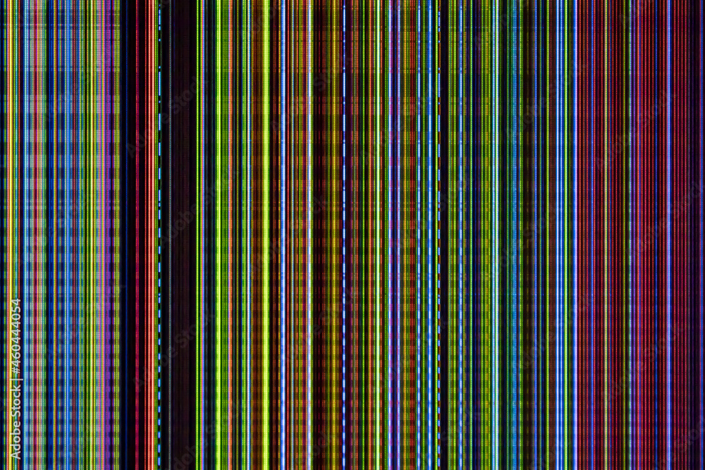 Colorful stripes on a broken LCD TV screen Colorful stripes on a broken LCD TV screen