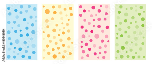 Vector set of ball pattern of various colors fun fabric motifs