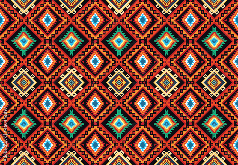 Geometric ethnic oriental ikat pattern traditional Design for background,fabric,wrapping,clothing,wallpaper,Batik,carpet,embroidery style. Geometric ethnic oriental ikat pattern traditional Design for background,fabric,wrapping,clothing,wallpaper,Batik,carpet,embroidery style.