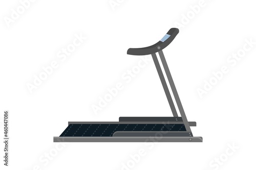 Digital controlled treadmill. Modern cardio trainer for sports running active workouts for health improvement and enhancement of vector muscle tone.