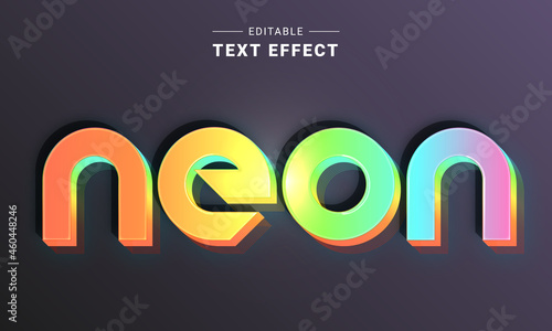 Editable text style effect - Holo text style theme. Holographic text