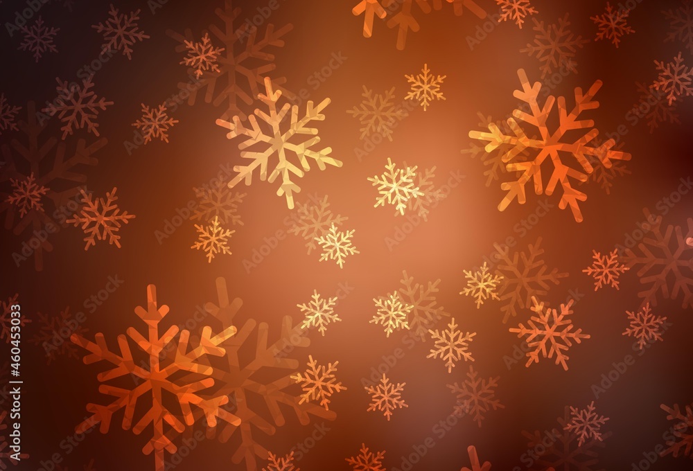 Dark Orange vector layout in New Year style. Dark Orange vector layout in New Year style.