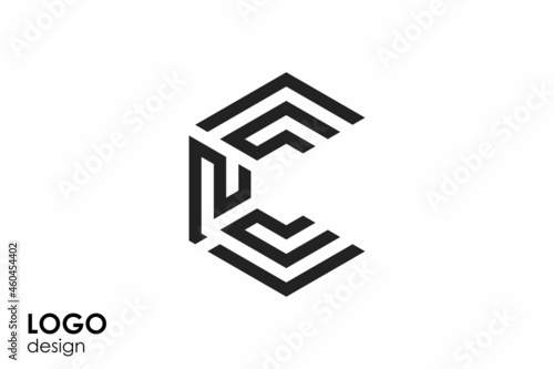 Coin service logo template. Initial letter C logo, icon - Vector Digital money. Block chain, finance symbol. Flat style vector illustration, Logotype financial company, logo vector coins and money.