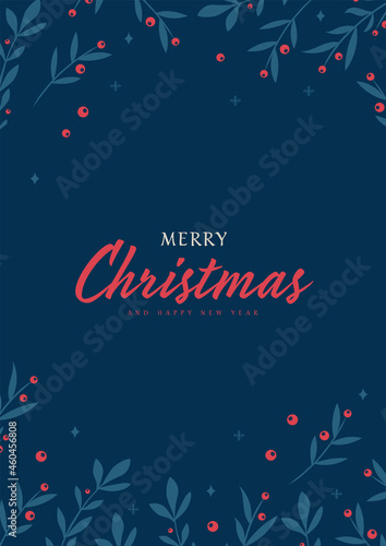 Merry Christmas Holiday cards and invitations. Abstract backgrounds design.