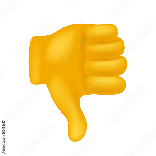 Thumbs Down Hand Emoji Icon Illustration Sign. Human Gesture Vector Symbol Emoticon Design Vector Clip Art.