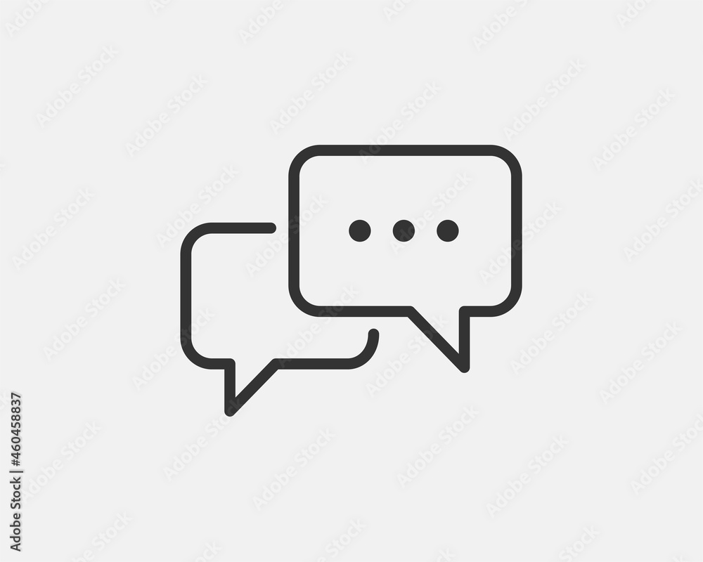 Chat icon vector design element. Talk bubble speech sign. Dialogue balloon. Chat icon vector design element. Talk bubble speech sign. Dialogue balloon.