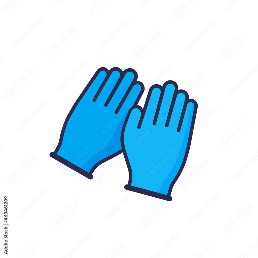 Obraz premium gloves icon on white, vector illustration