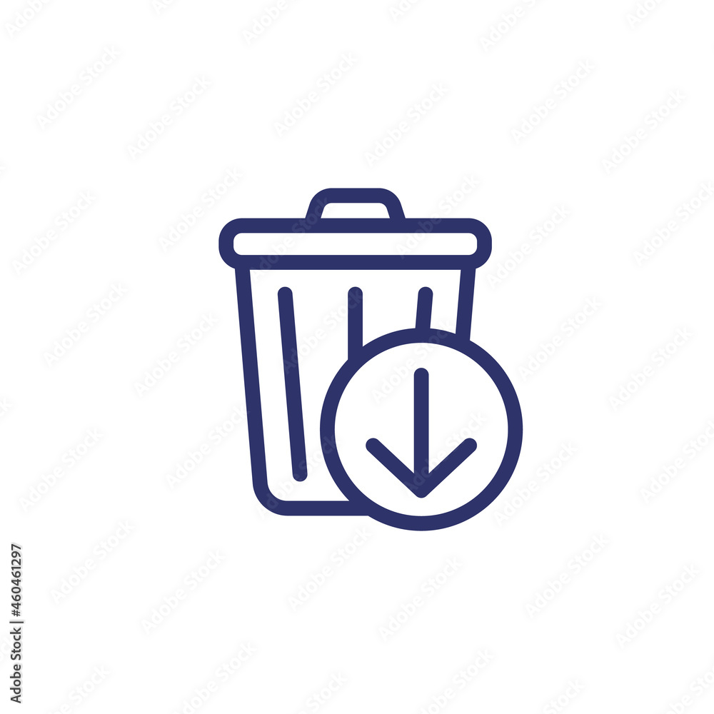 Reduce waste icon, line vector Reduce waste icon, line vector