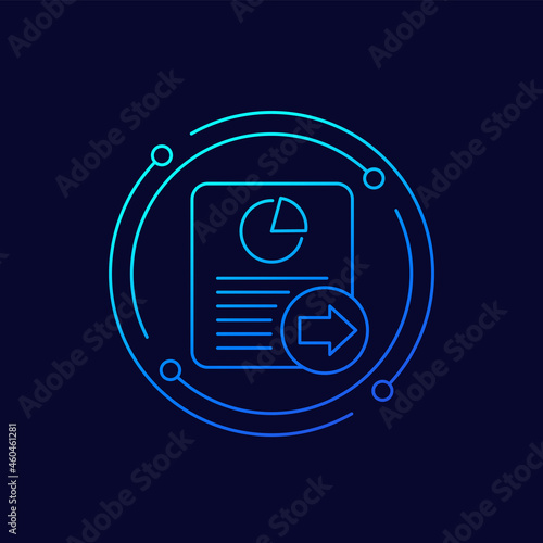 send report line icon for web