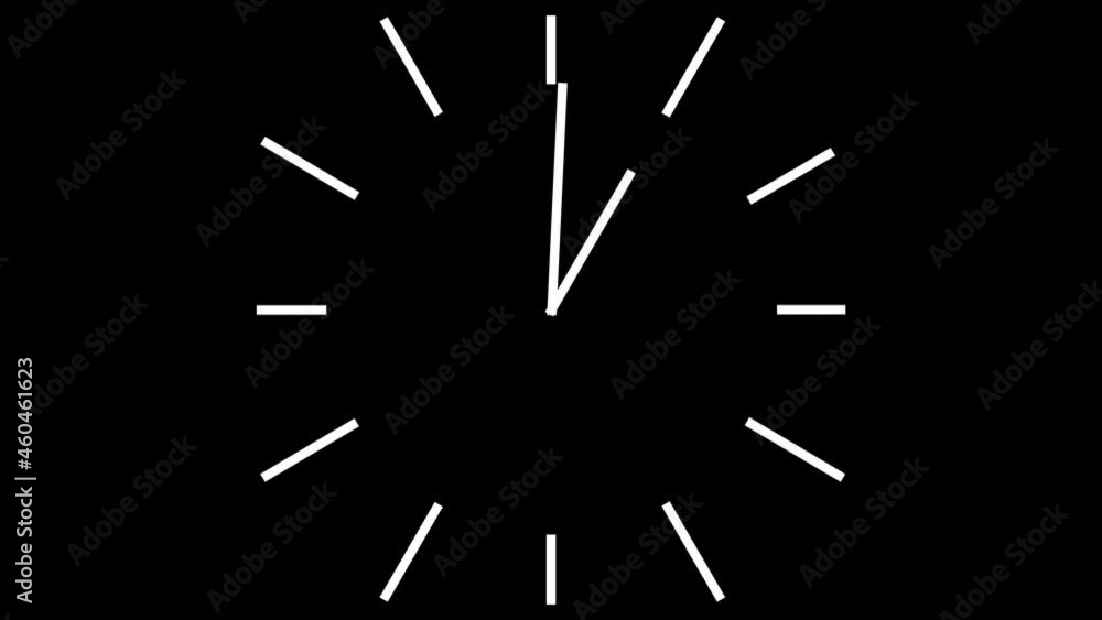 24 hours clock rotation time lapse. Graphics White on Black (can use as Alpha-Channel). 24 hours clock rotation time lapse. Graphics White on Black (can use as Alpha-Channel).