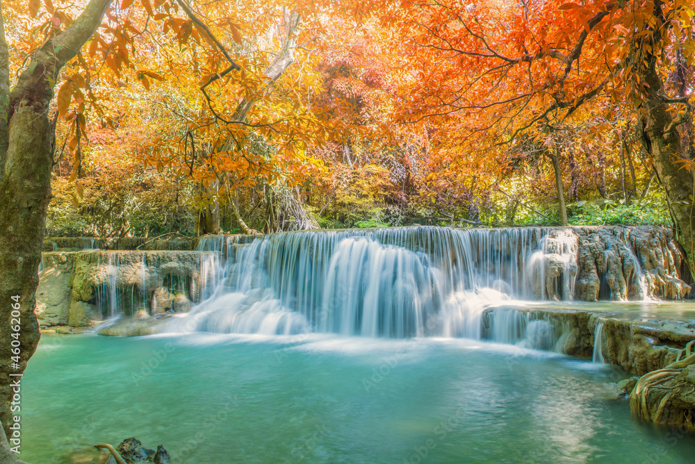 wonder Waterfall in deep rain forest jungle (Huay Mae Kamin Waterfall National Park in Kanchanaburi Province, Thailand) wonder Waterfall in deep rain forest jungle (Huay Mae Kamin Waterfall National Park in Kanchanaburi Province, Thailand)