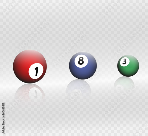 Billiard balls vector.