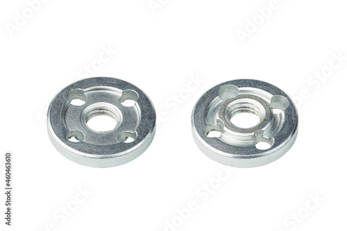 Obraz na plátne angle grinder locking nut isolated on white background with Clipping Path