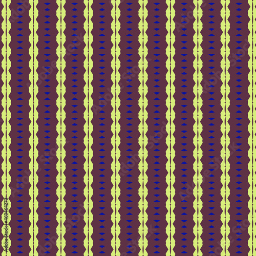 Purple yellow lines seamless pattern with shapes