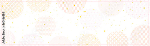 ピンク色の和柄背景