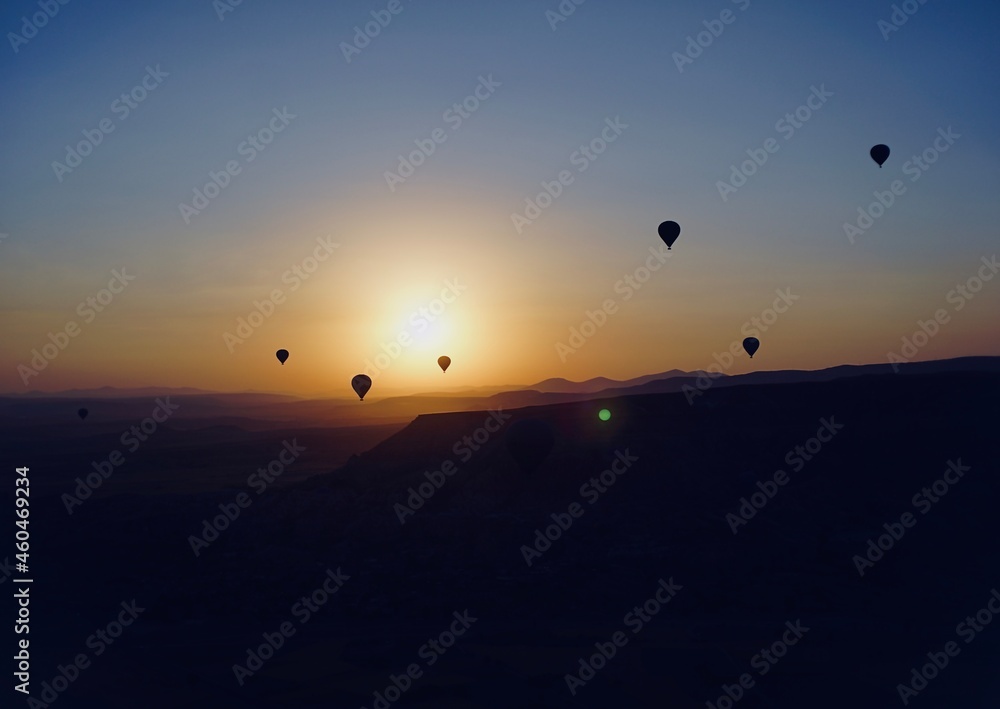 Hot air balloon ride at sunrise in Cappadocia Hot air balloon ride at sunrise in Cappadocia