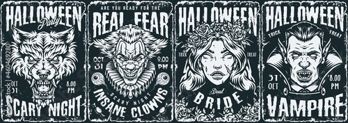 Happy Halloween vintage posters