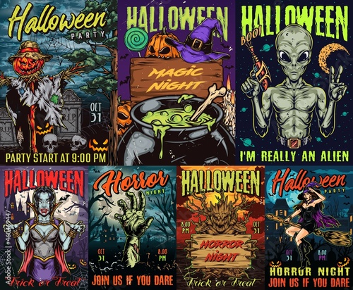 Halloween vintage posters
