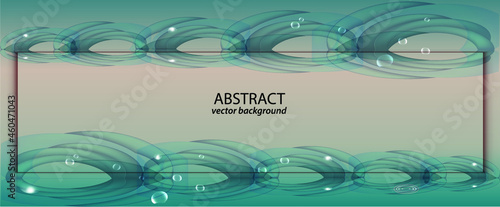 Abstract water background. With bubbles and place for text

